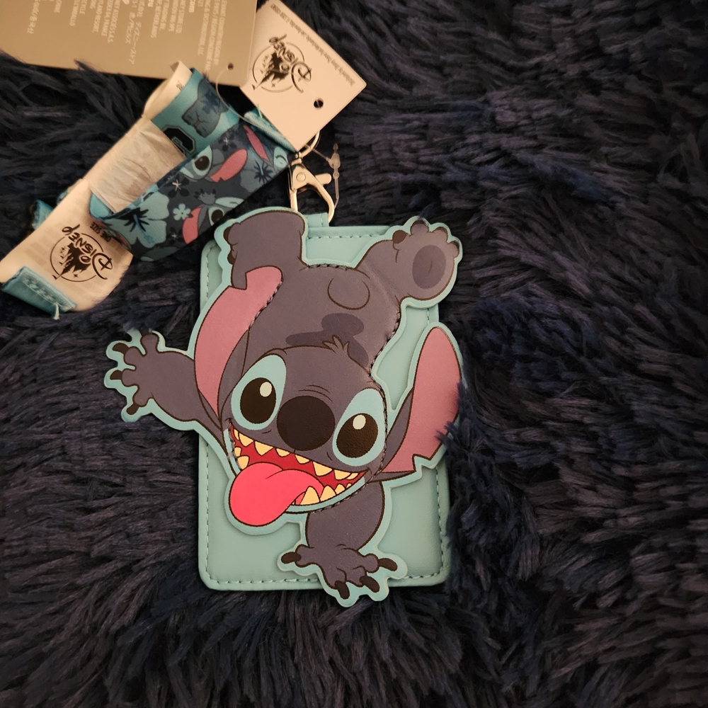 Disney Stitch ID Holder With Lanyard
